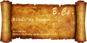 Bikádi Csaba névjegykártya